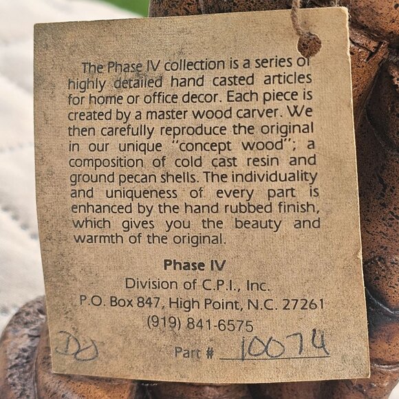 Phase IV Concept Wood Golfer Figurine w Tag 6 3/4" #10074 Rare Vintage - Picture 4 of 12